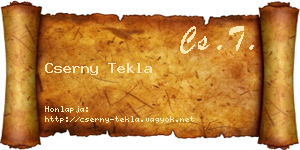 Cserny Tekla névjegykártya